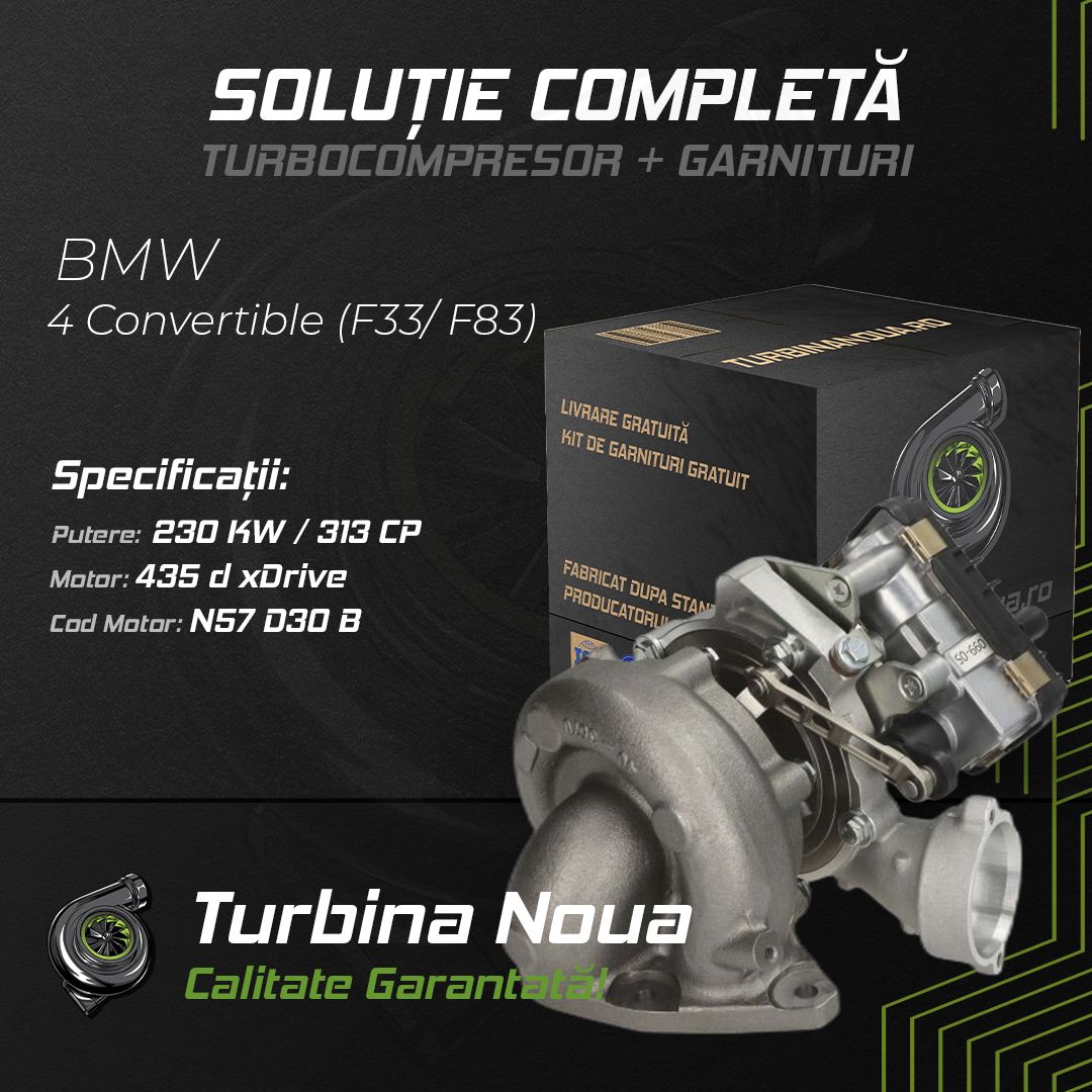 Turbina BMW 4 Convertible (F33; F83) 435 d xDrive 230 KW / 313 CP Noua - Image 2