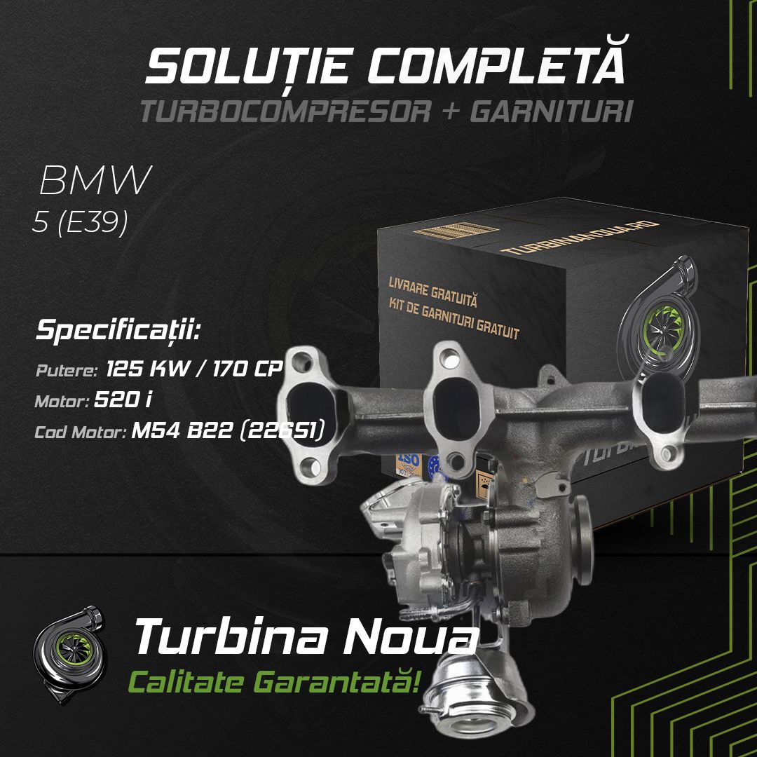 Turbina BMW 5 (E39) 520 i 125 KW / 170 CP Noua - Image 2
