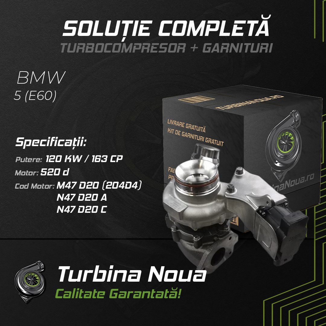 Turbina BMW 5 (E60) 520 d 120 KW / 163 CP Noua - Image 2