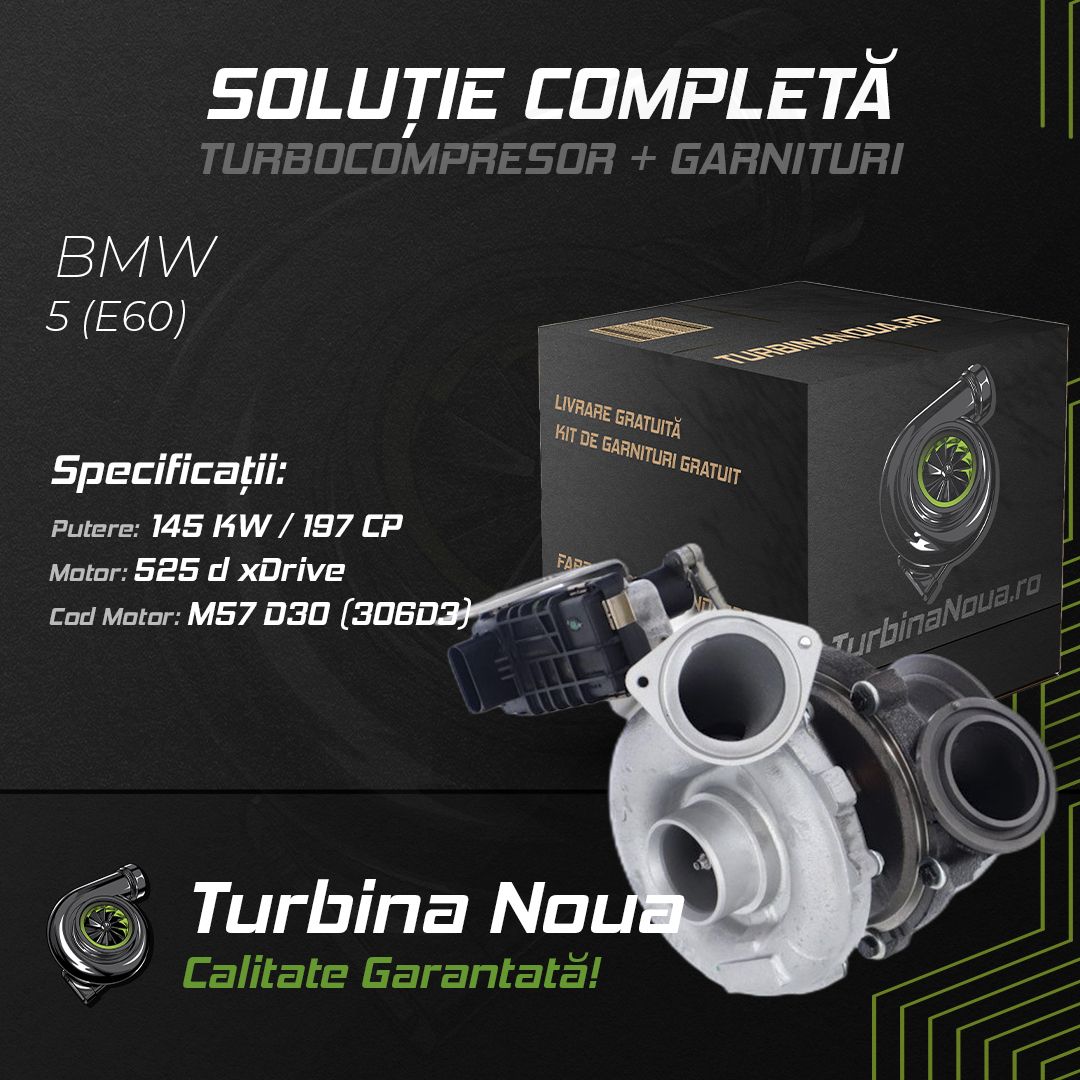 Turbina BMW 5 (E60) 525 d xDrive 145 KW / 197 CP Noua - Image 2