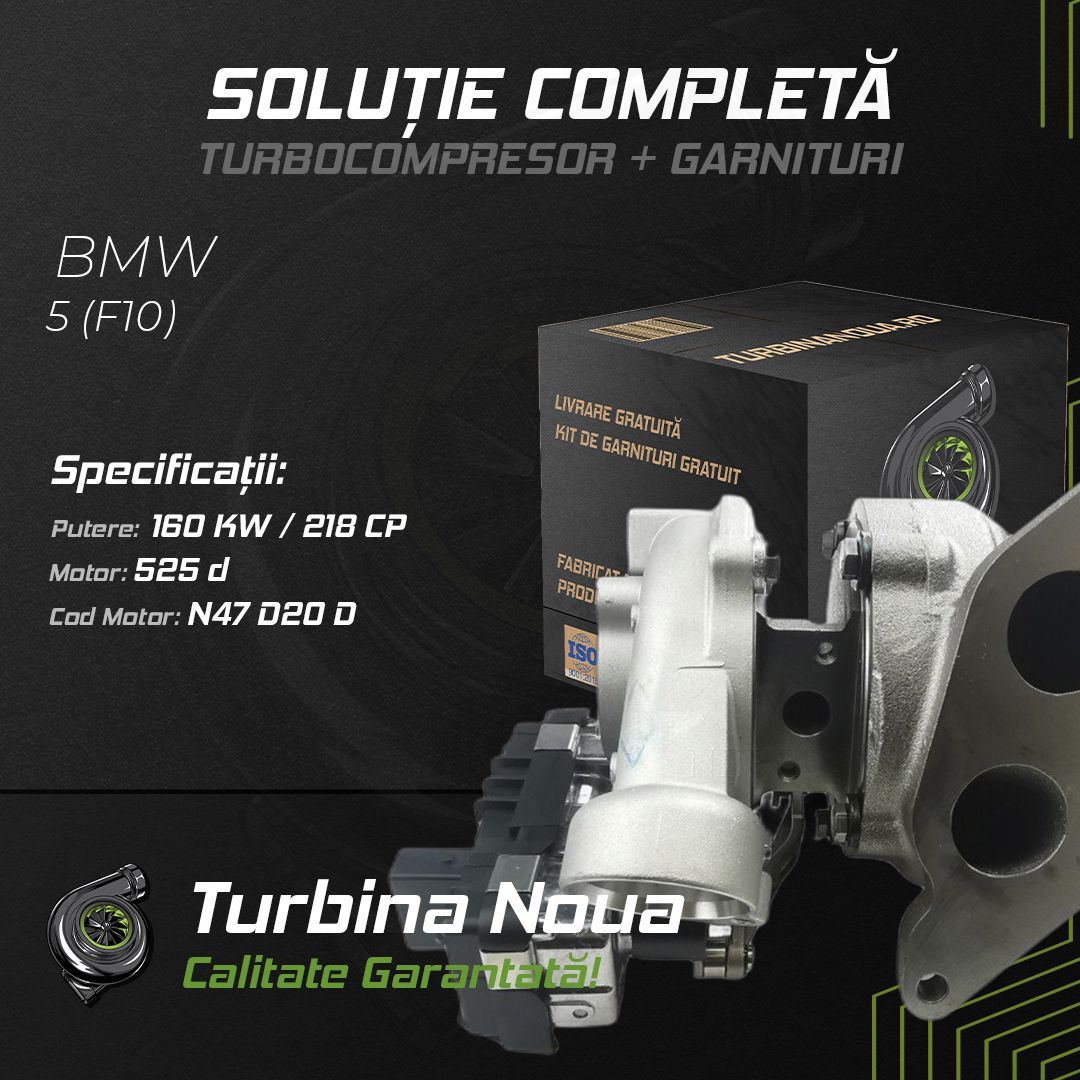 Turbina BMW 5 (F10) 525 d 160 KW / 218 CP Noua - Image 2