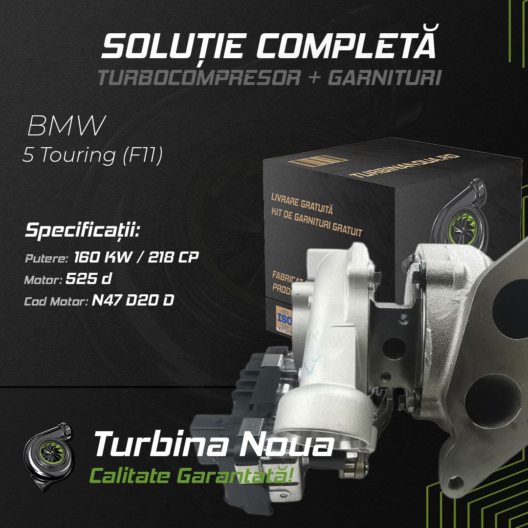 Turbina BMW 5 Touring (F11) 525 d 160 KW / 218 CP Noua - Image 2