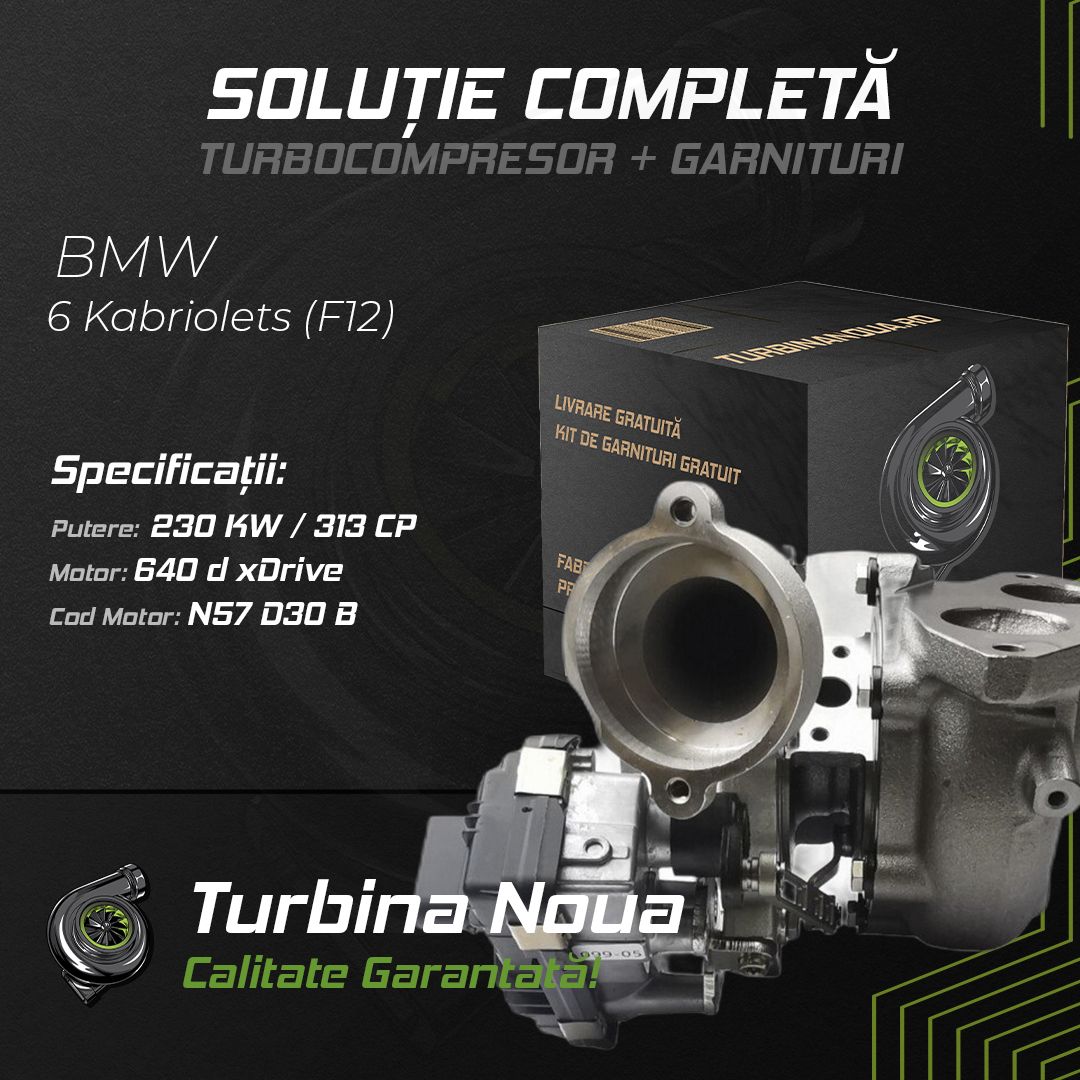 Turbina BMW 6 Kabriolets (F12) 640 d xDrive 230 KW / 313 CP Noua - Image 2