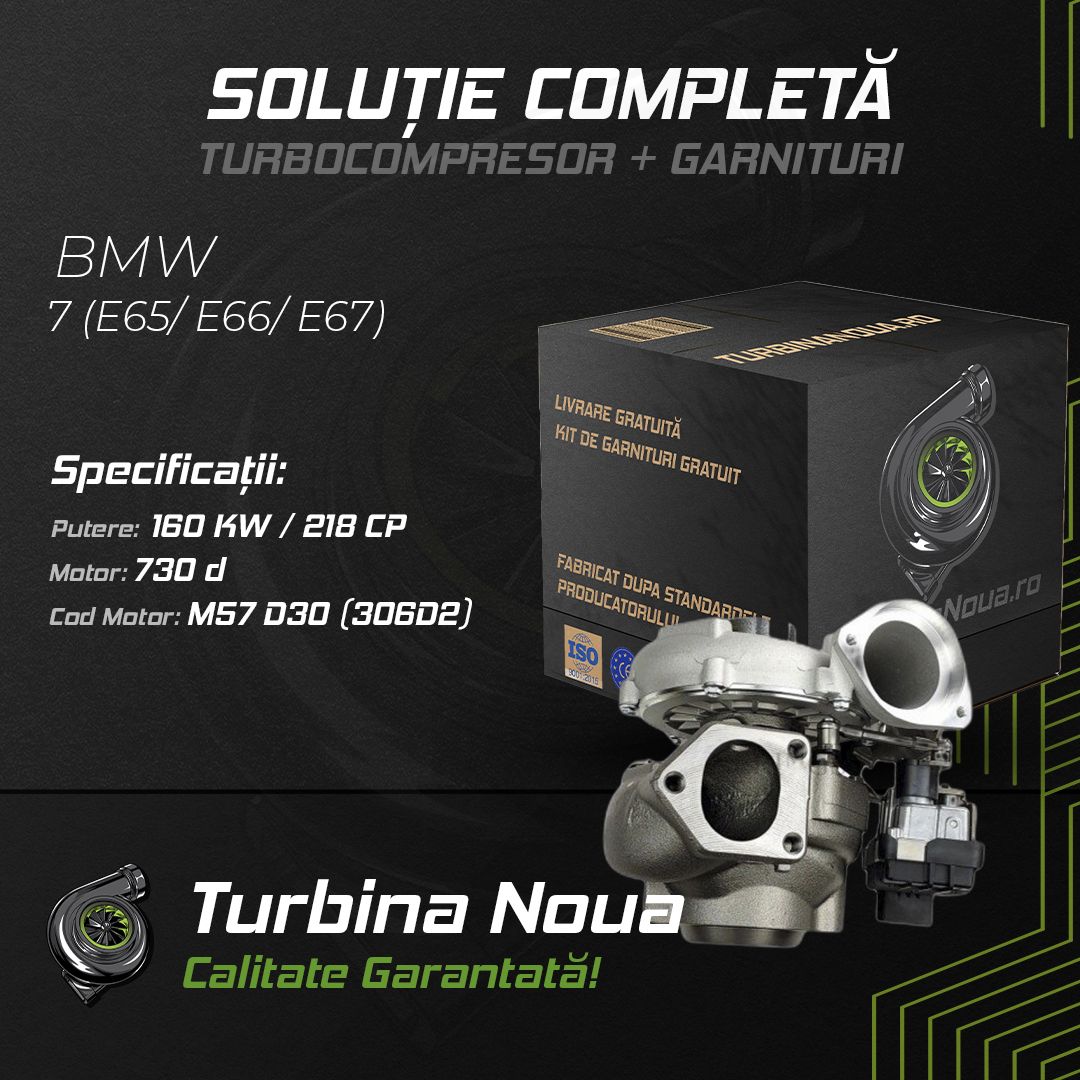 Turbina BMW 7 (E65; E66; E67) 730 d 160 KW / 218 CP Noua - Image 2
