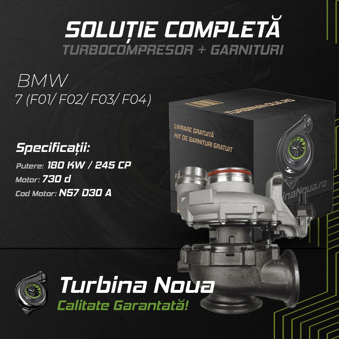 Turbina BMW 7 (F01; F02; F03; F04) 730 d 180 KW / 245 CP Noua - Image 2
