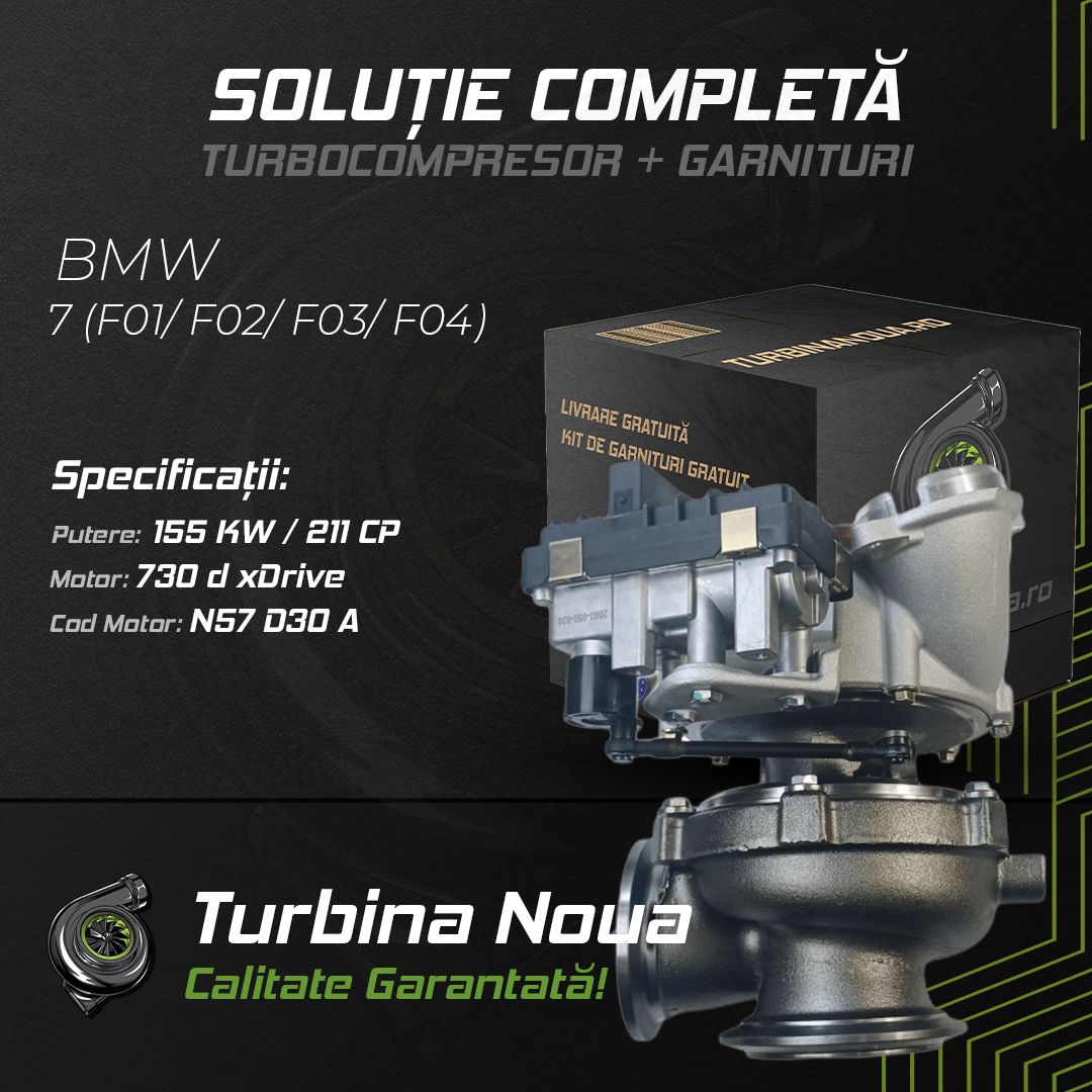 Turbina BMW 7 (F01; F02; F03; F04) 730 d xDrive 155 KW / 211 CP Noua - Image 2