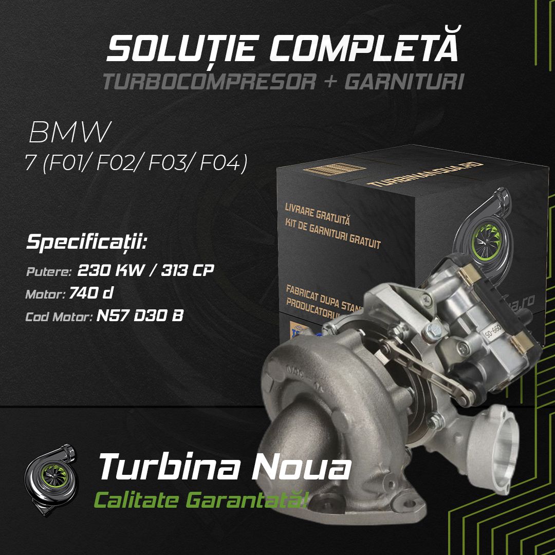 Turbina BMW 7 (F01; F02; F03; F04) 740 d 230 KW / 313 CP Noua - Image 2