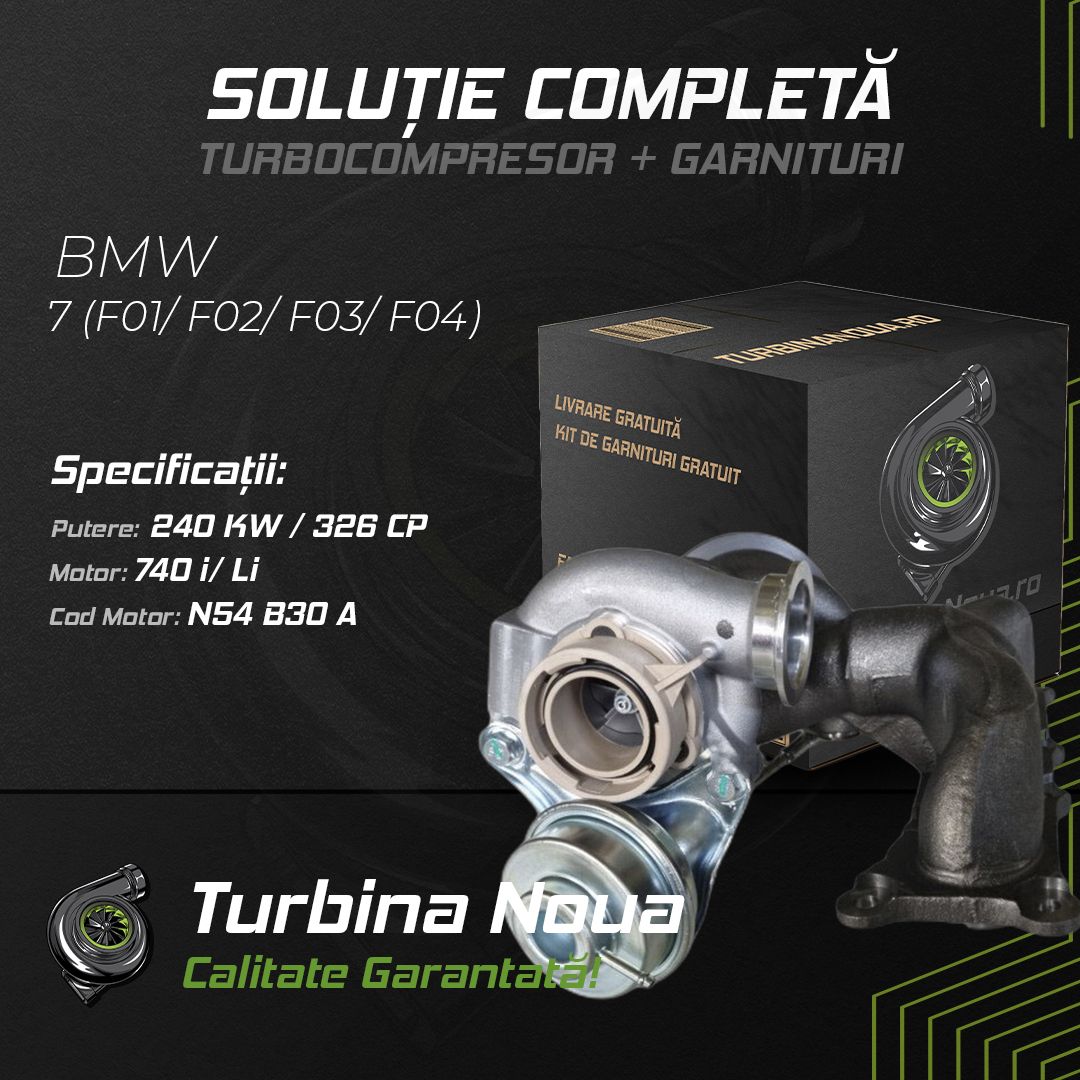 Turbina BMW 7 (F01; F02; F03; F04) 740 i; Li 240 KW / 326 CP Noua - Image 2
