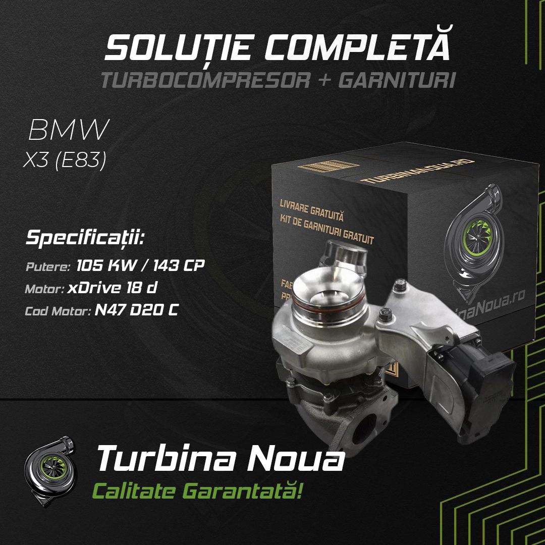 Turbina BMW X3 (E83) xDrive 18 d 105 KW / 143 CP Noua - Image 2