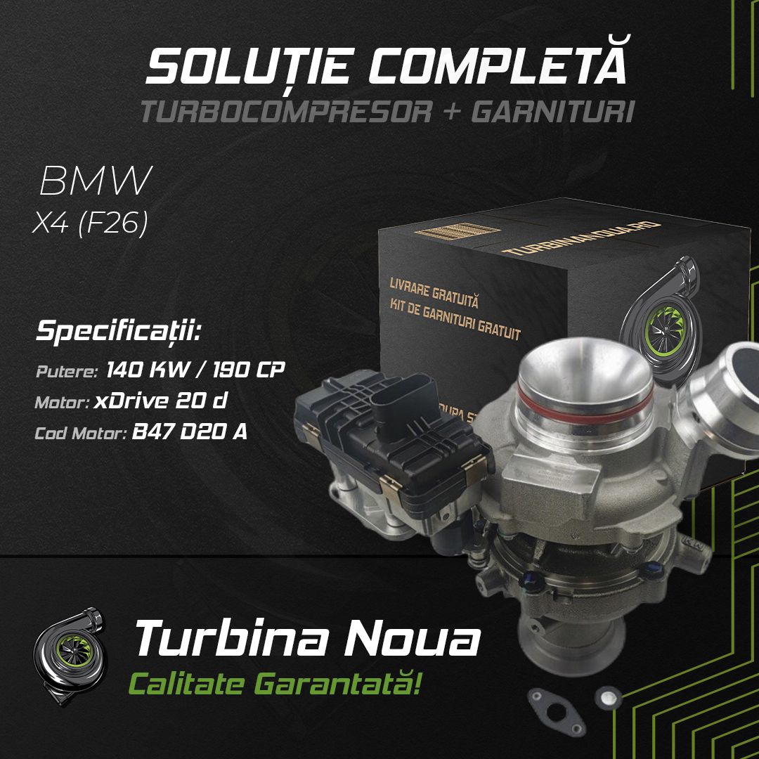 Turbina BMW X4 (F26) xDrive 20 d 140 KW / 190 CP Noua - Image 2
