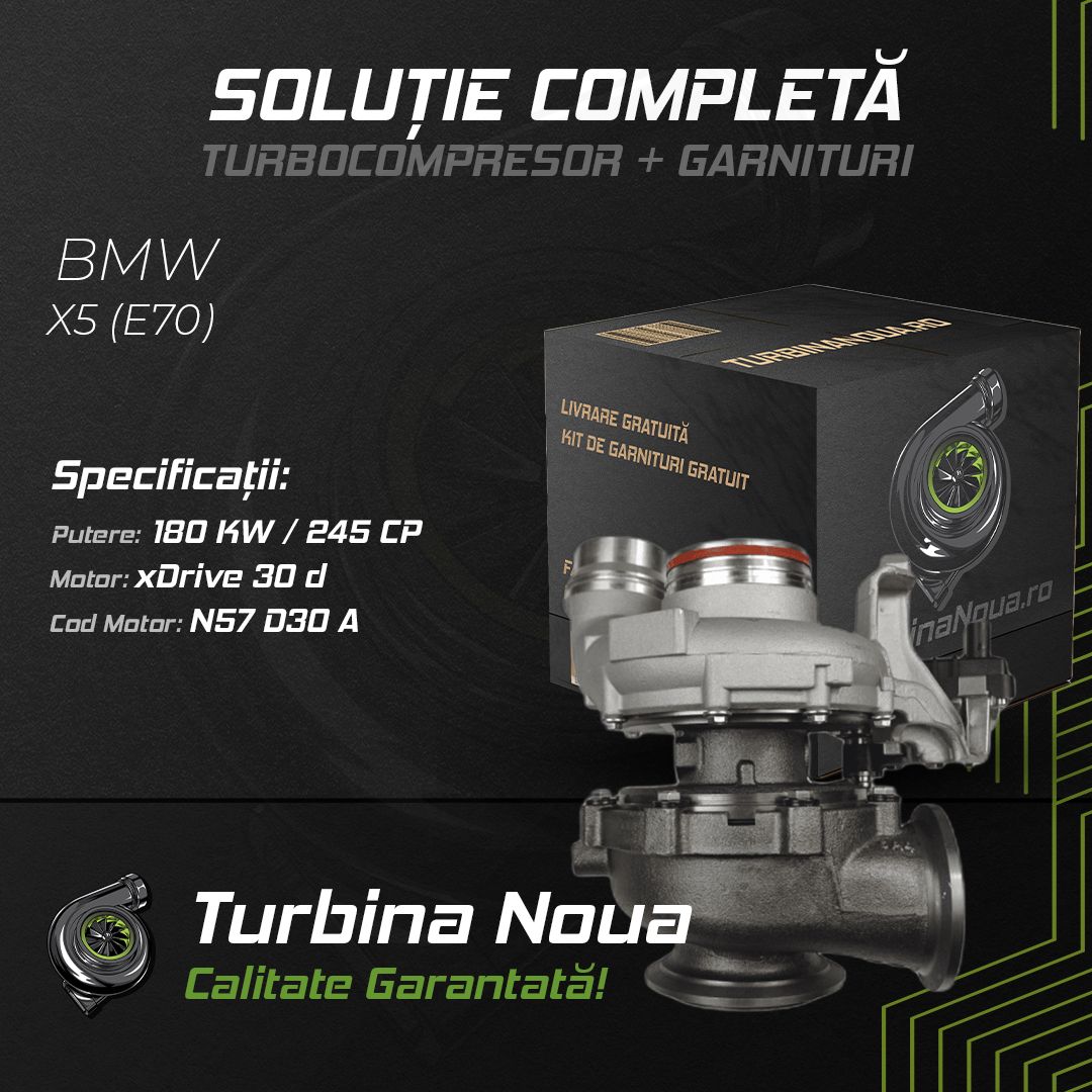 Turbina BMW X5 (E70) xDrive 30 d 180 KW / 245 CP Noua - Image 2