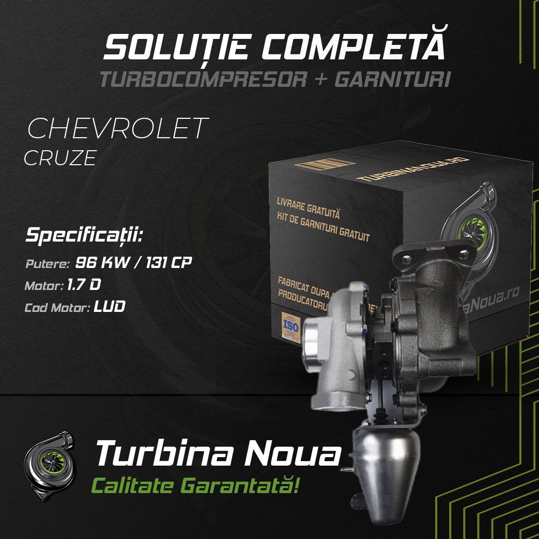 Turbina CHEVROLET CRUZE 1.7 D 96 KW / 131 CP Noua - Image 2
