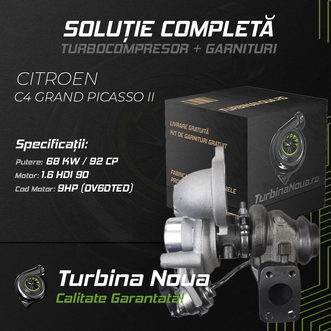 Turbina CITROEN C4 GRAND PICASSO II 1.6 HDi 90 68 KW / 92 CP Noua - Image 2