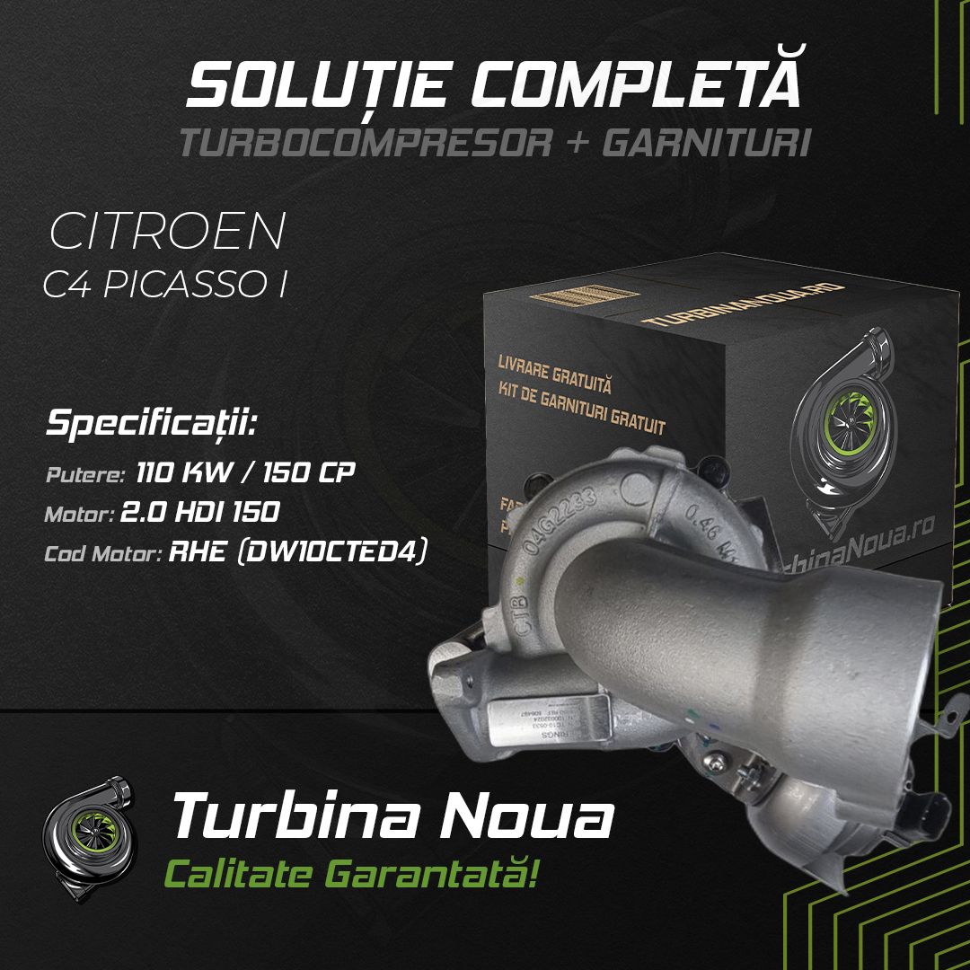 Turbina CITROEN C4 PICASSO I 2.0 HDi 150 110 KW / 150 CP Noua - Image 2