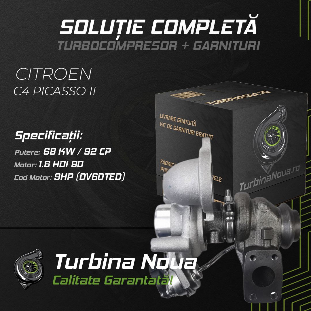 Turbina CITROEN C4 PICASSO II 1.6 HDi 90 68 KW / 92 CP Noua - Image 2
