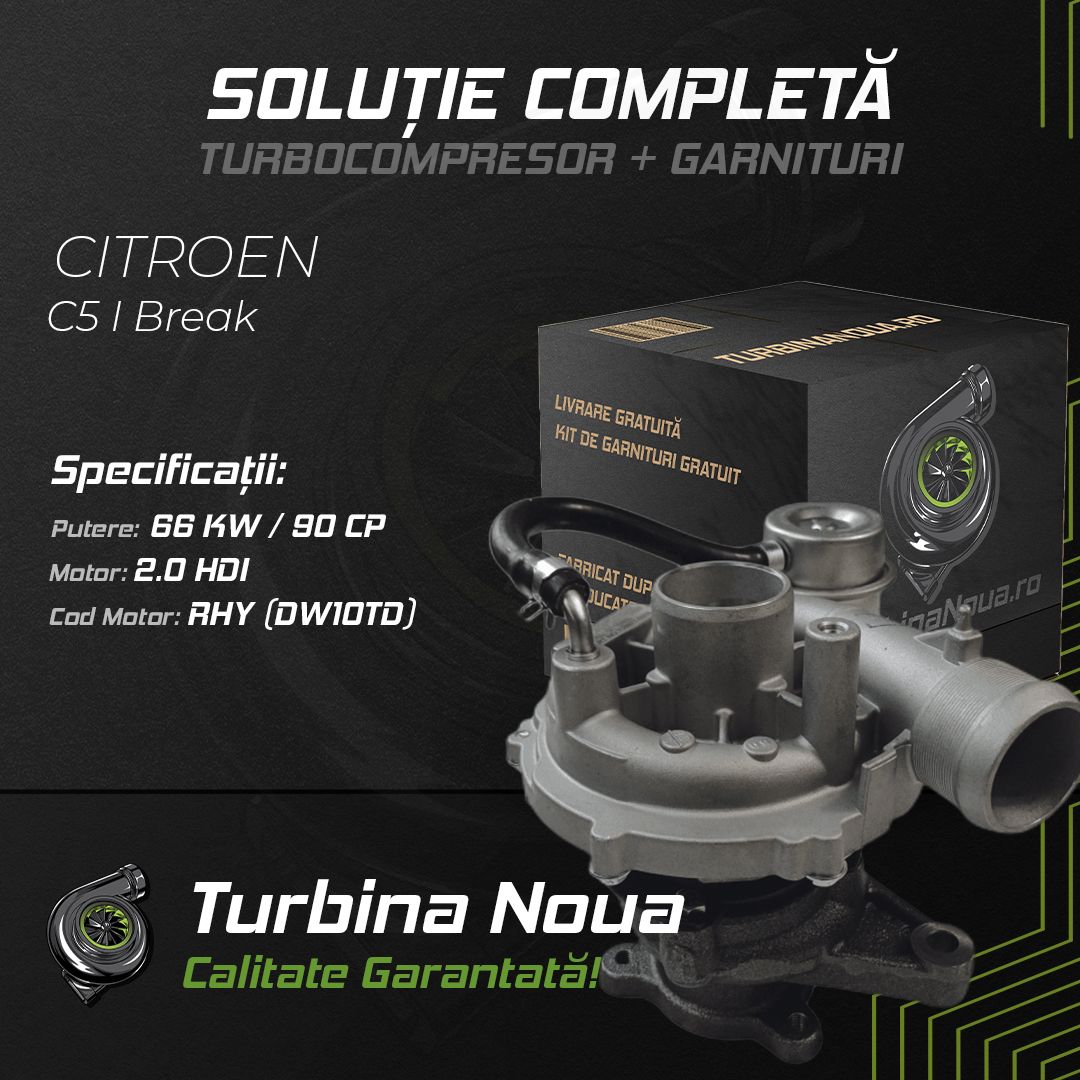 Turbina CITROEN C5 I Break 2.0 HDi 66 KW / 90 CP Noua - Image 2