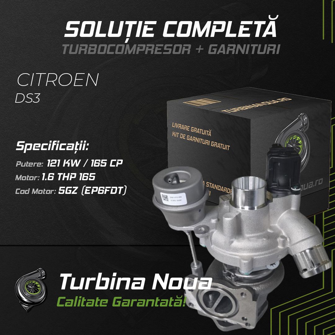 Turbina CITROEN DS3 1.6 THP 165 121 KW / 165 CP Noua - Image 2