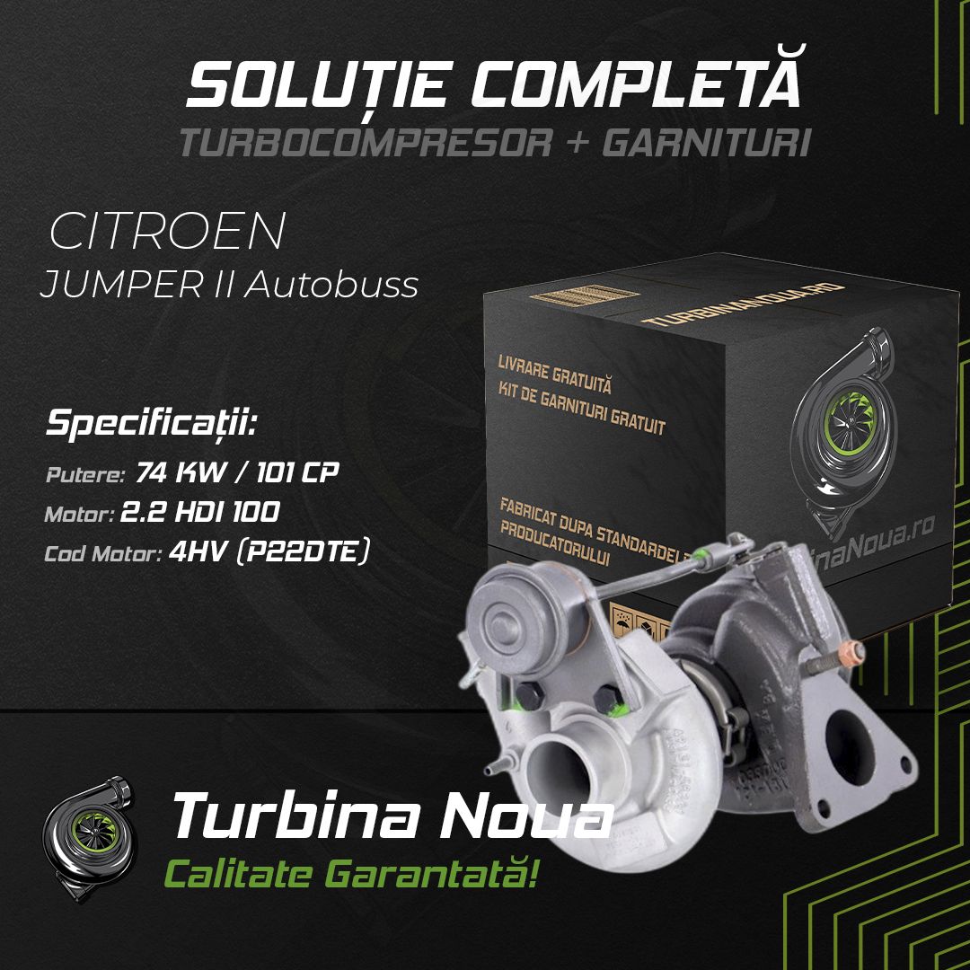 Turbina CITROEN JUMPER II Autobuss 2.2 HDi 100 74 KW / 101 CP Noua - Image 2