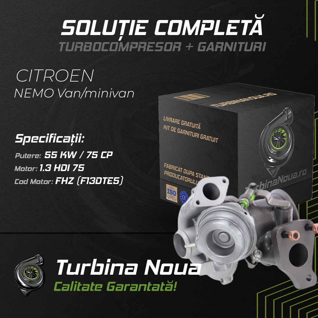 Turbina CITROEN NEMO Van/minivan 1.3 HDi 75 55 KW / 75 CP Noua - Image 2