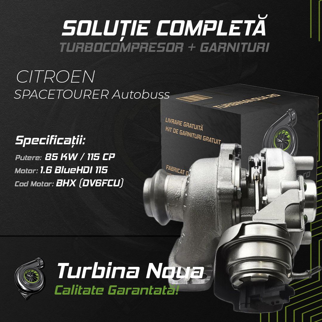 Turbina CITROEN SPACETOURER Autobuss 1.6 BlueHDi 115 85 KW / 115 CP Noua - Image 2
