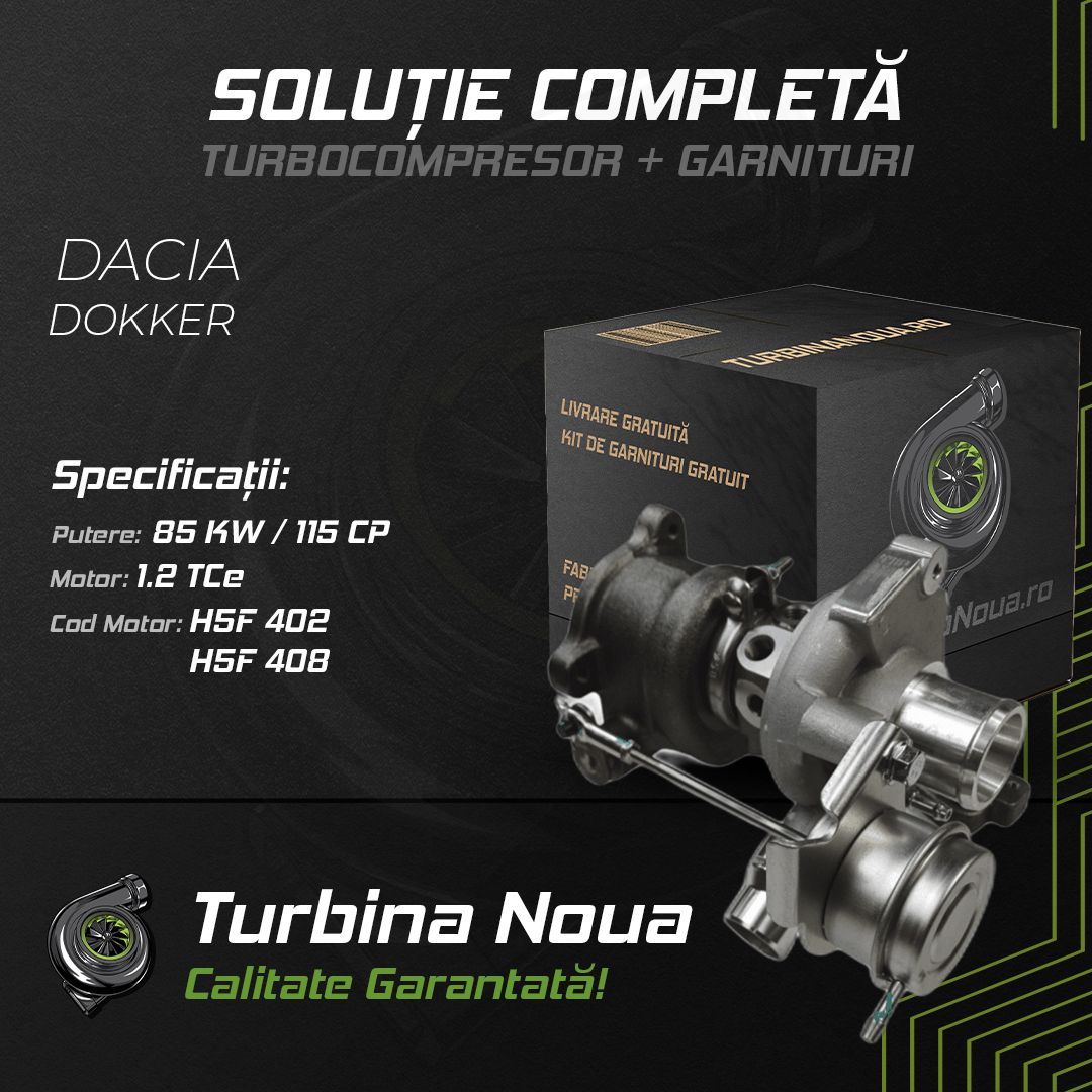 Turbina DACIA DOKKER 1.2 TCe 85 KW / 115 CP Noua - Image 2