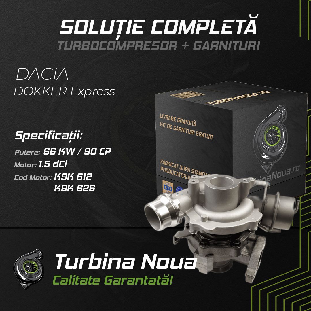 Turbina DACIA DOKKER Express 1.5 dCi 66 KW / 90 CP Noua - Image 2