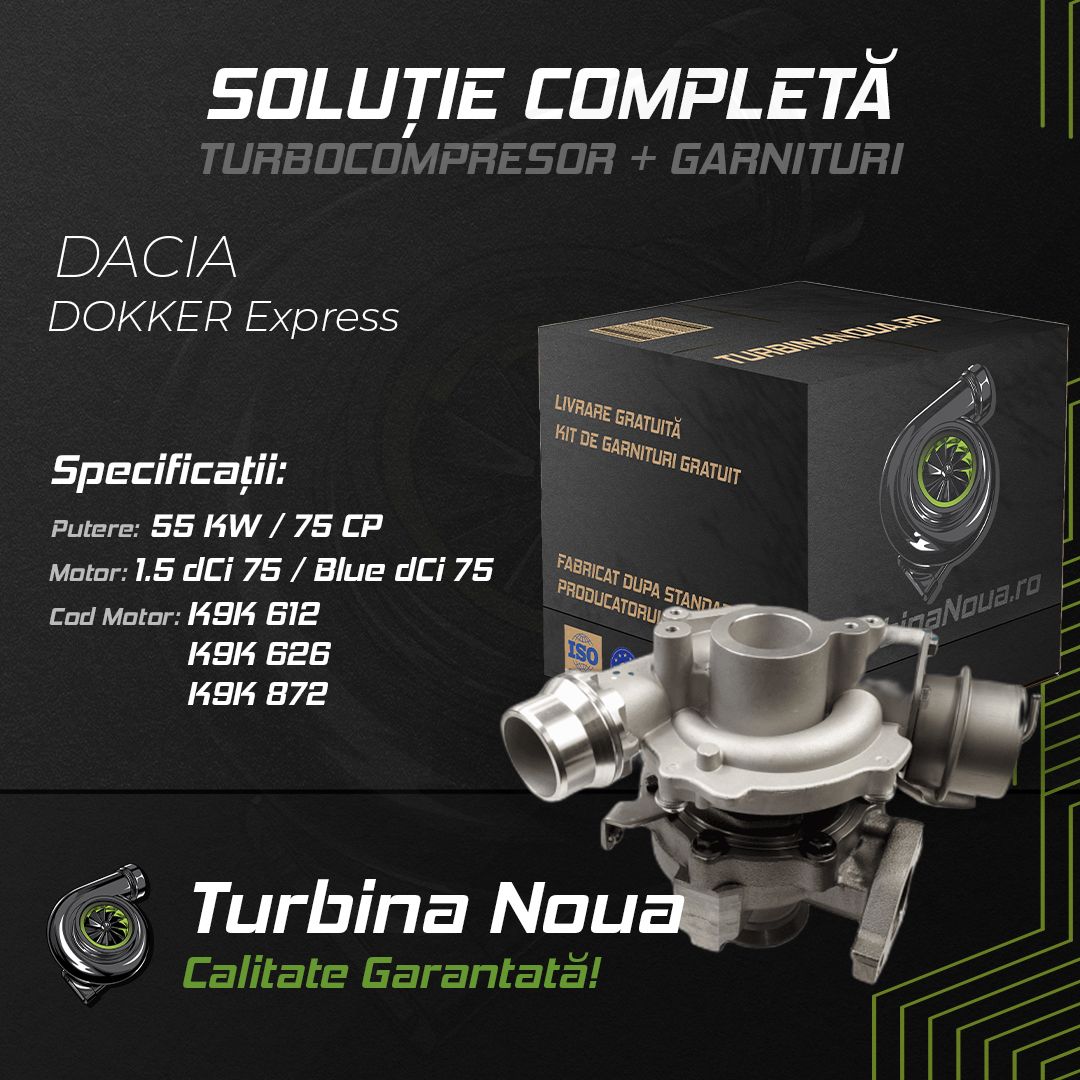 Turbina DACIA DOKKER Express 1.5 dCi 75 / Blue dCi 75 55 KW / 75 CP Noua - Image 2