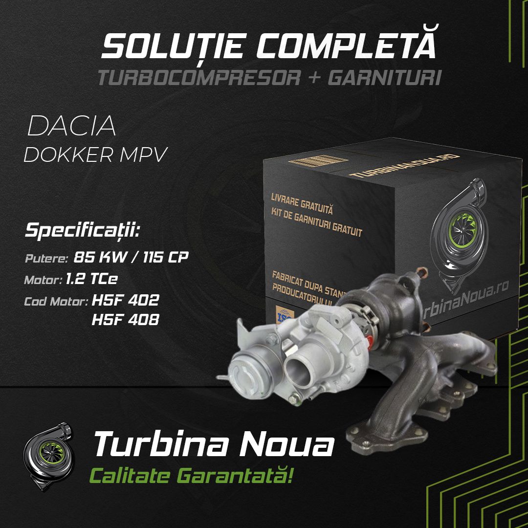 Turbina DACIA DOKKER MPV 1.2 TCe 85 KW / 115 CP Noua - Image 2