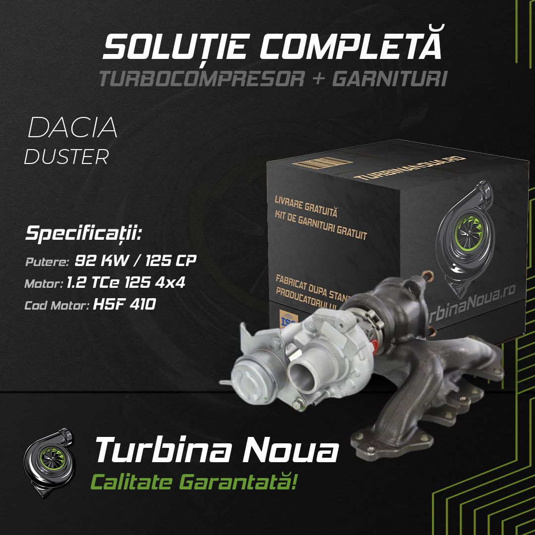 Turbina DACIA DUSTER 1.2 TCe 125 4x4 92 KW / 125 CP Noua - Image 2