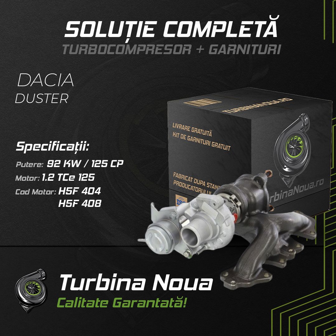 Turbina DACIA DUSTER 1.2 TCe 125 92 KW / 125 CP Noua - Image 2