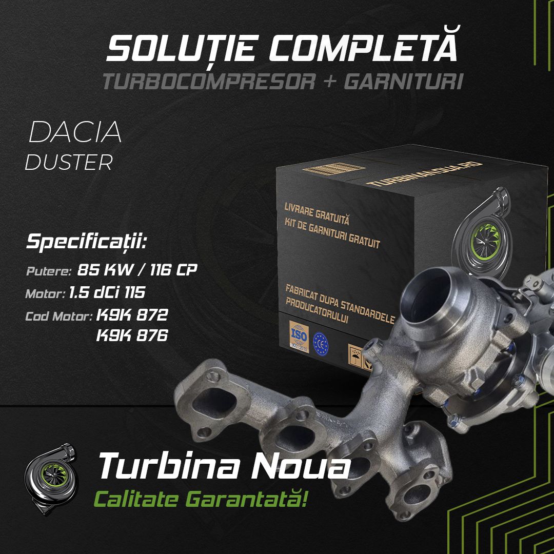 Turbina DACIA DUSTER 1.5 dCi 115 85 KW / 116 CP Noua - Image 2