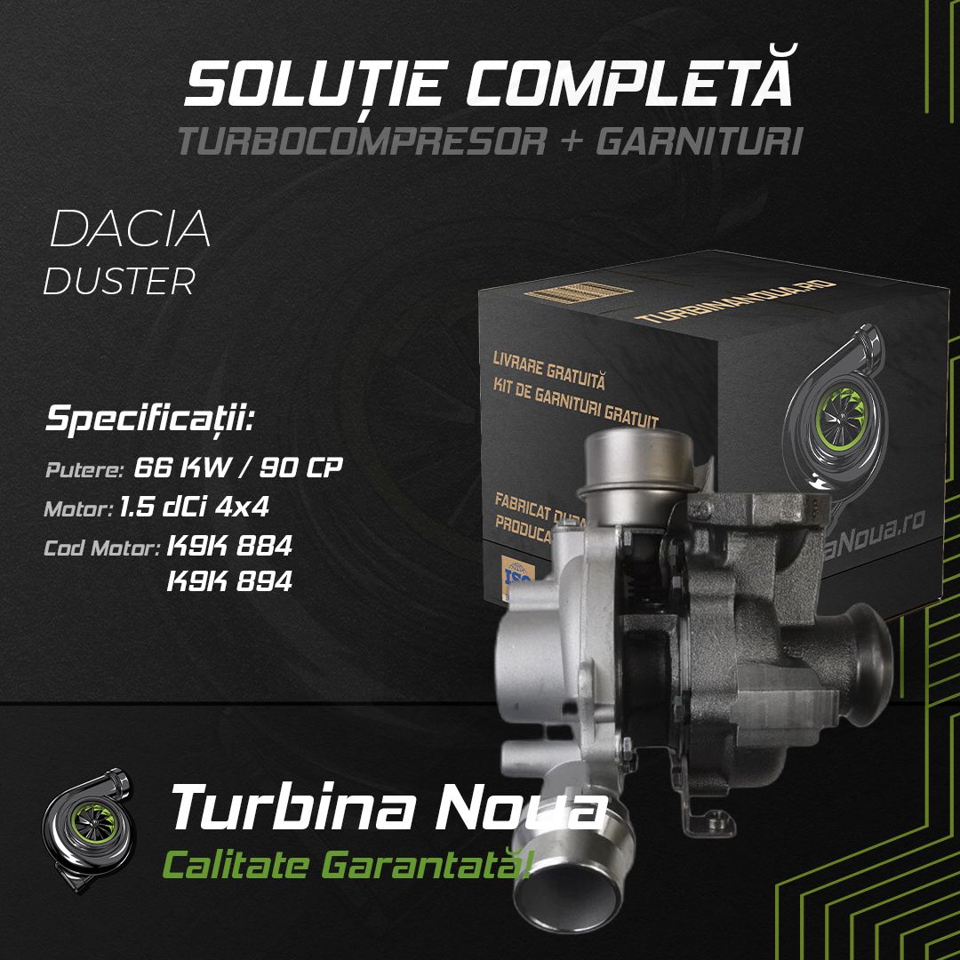 Turbina DACIA DUSTER 1.5 dCi 4x4 66 KW / 90 CP Noua - Image 2