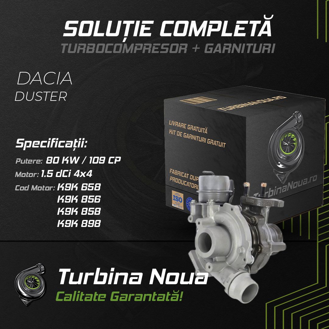 Turbina DACIA DUSTER 1.5 dCi 4x4 80 KW / 109 CP Noua - Image 2