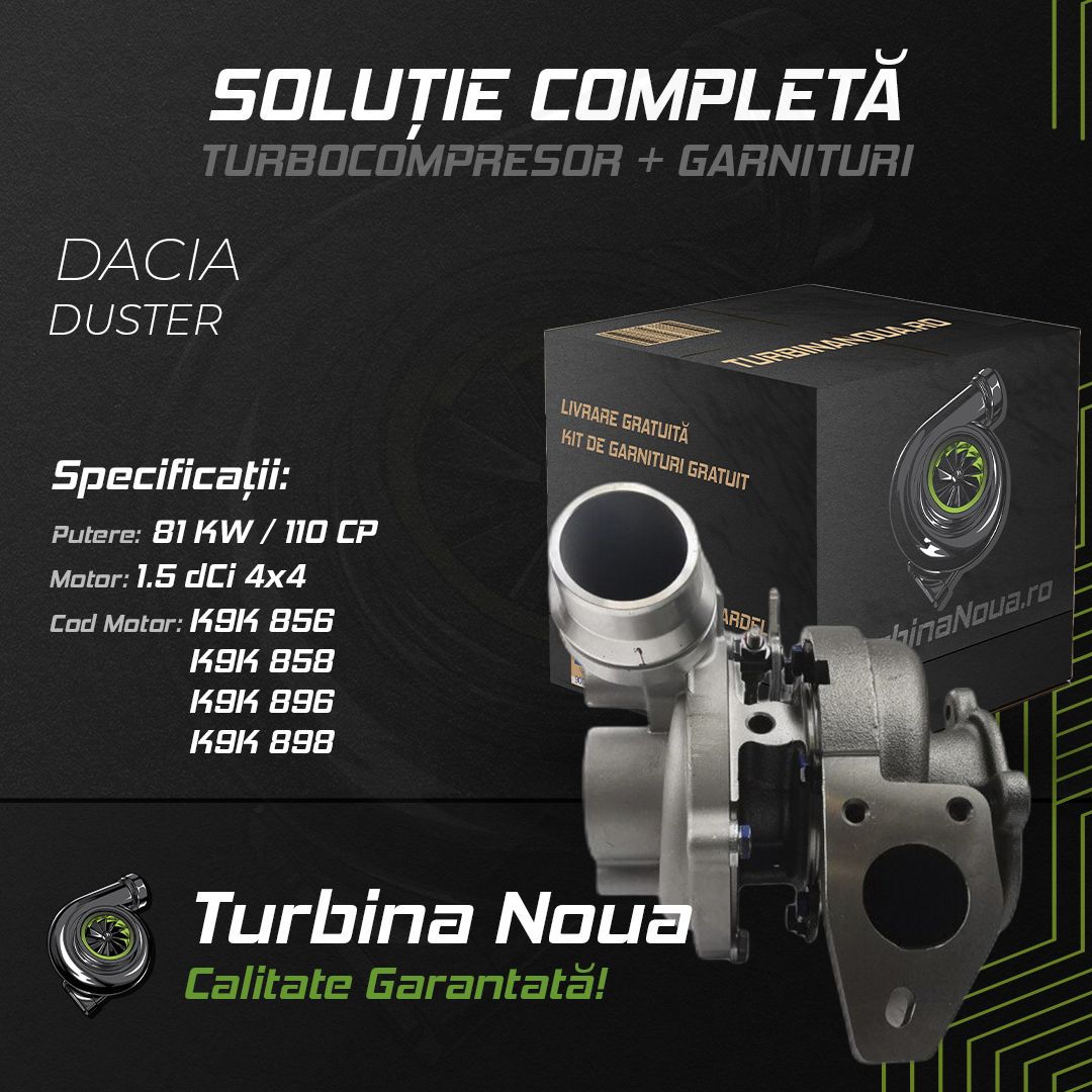 Turbina DACIA DUSTER 1.5 dCi 4x4 81 KW / 110 CP Noua - Image 2