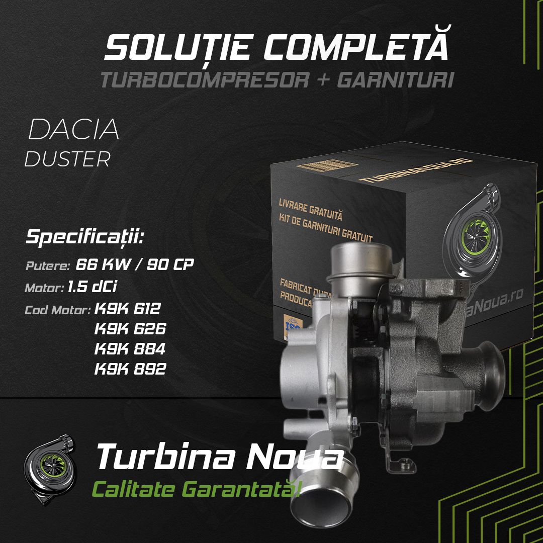 Turbina DACIA DUSTER 1.5 dCi 66 KW / 90 CP Noua - Image 2
