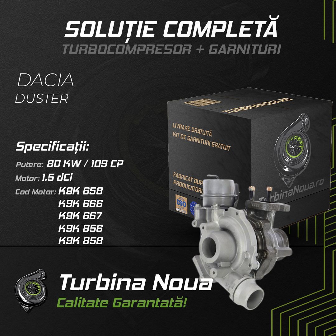 Turbina DACIA DUSTER 1.5 dCi 80 KW / 109 CP Noua - Image 2