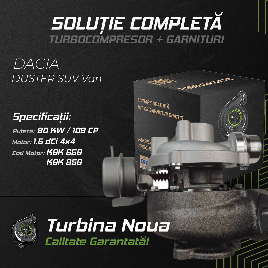 Turbina DACIA DUSTER SUV Van 1.5 dCi 4x4 80 KW / 109 CP Noua - Image 2