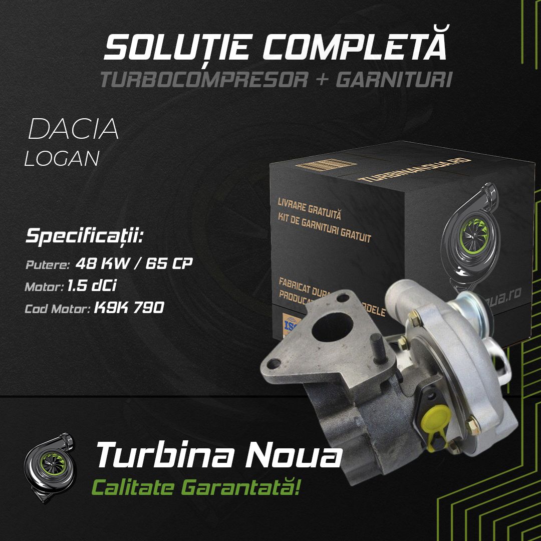 Turbina DACIA LOGAN 1.5 dCi 48 KW / 65 CP Noua - Image 2
