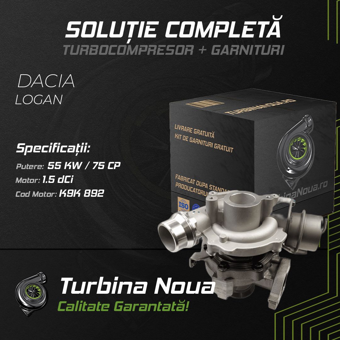 Turbina DACIA LOGAN 1.5 dCi 55 KW / 75 CP Noua - Image 2