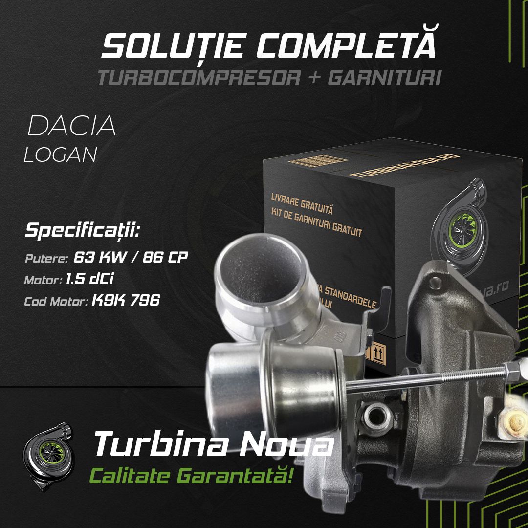 Turbina DACIA LOGAN 1.5 dCi 63 KW / 86 CP Noua - Image 2
