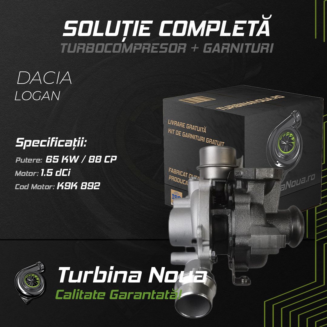 Turbina DACIA LOGAN 1.5 dCi 65 KW / 88 CP Noua - Image 2