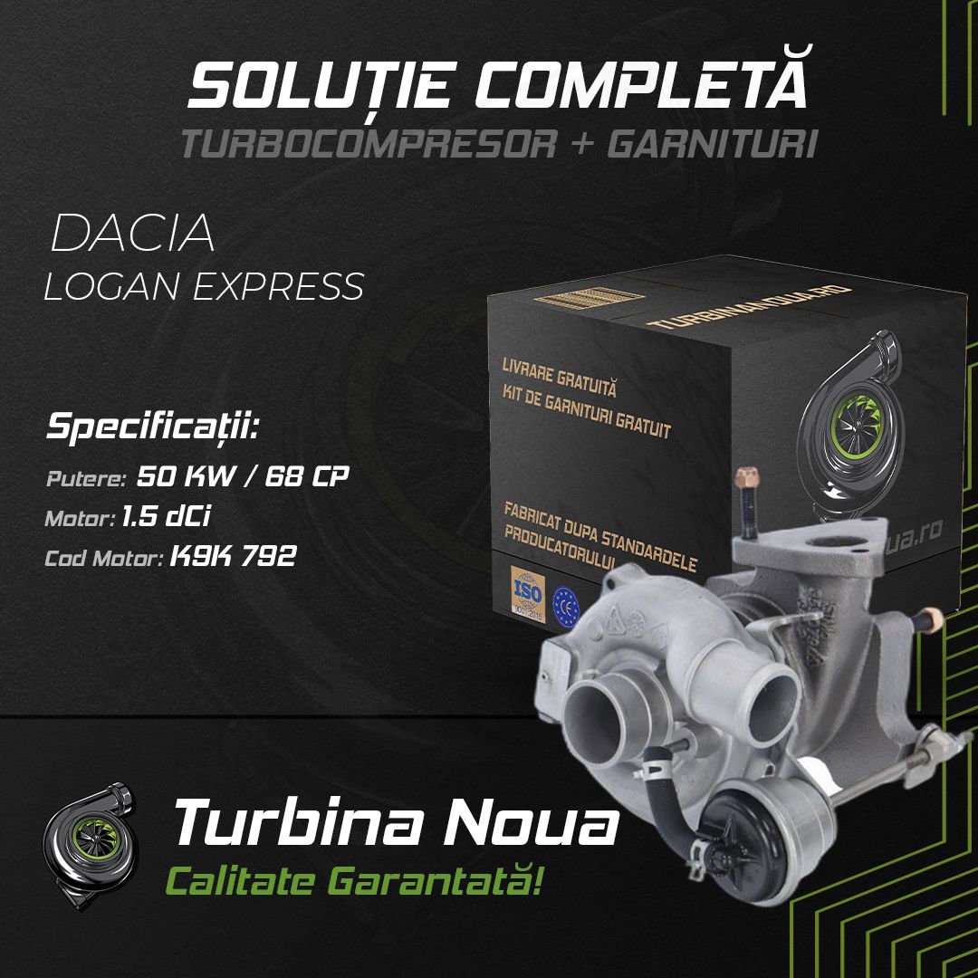 Turbina DACIA LOGAN EXPRESS 1.5 dCi 50 KW / 68 CP Noua - Image 2