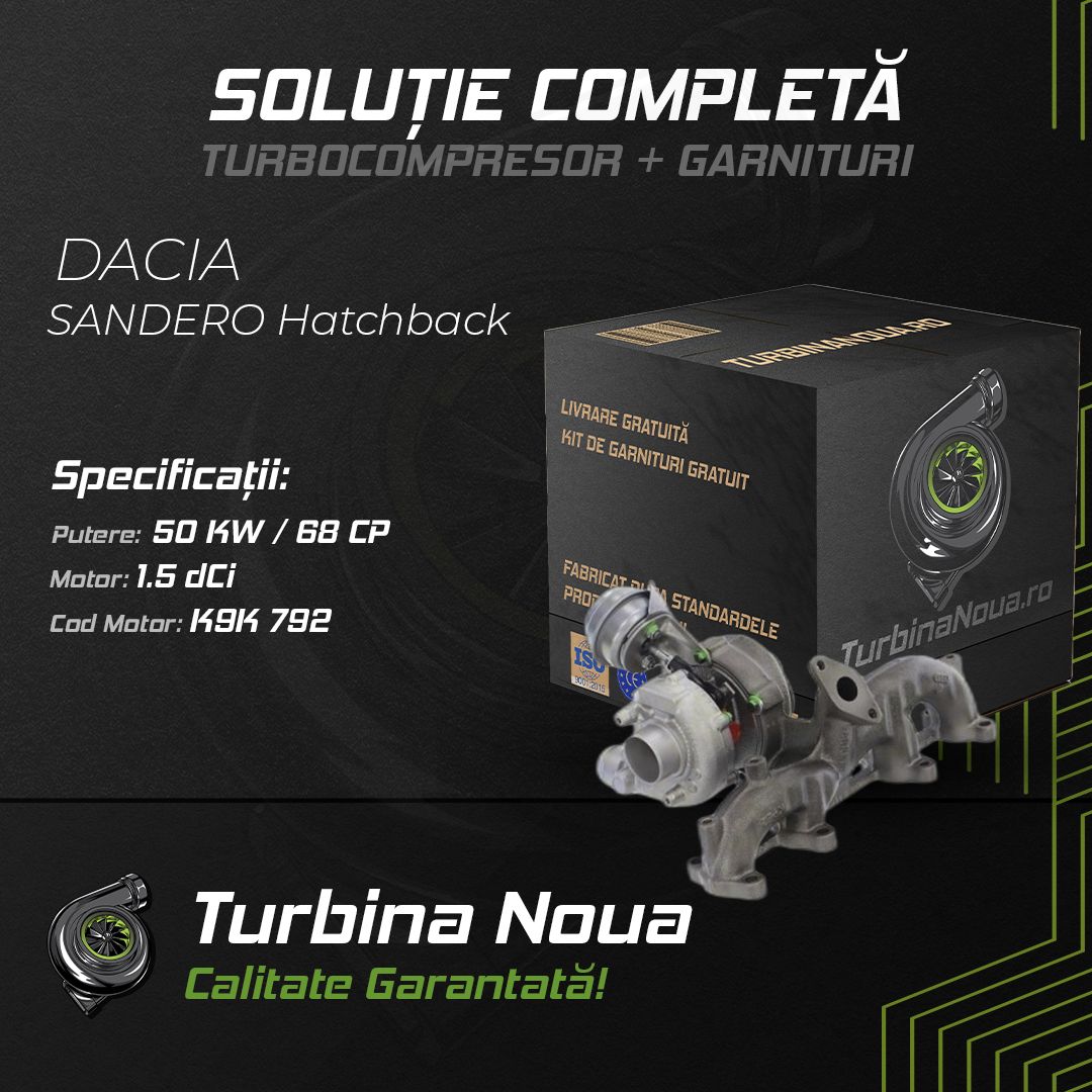 Turbina DACIA SANDERO Hatchback 1.5 dCi 50 KW / 68 CP Noua - Image 2