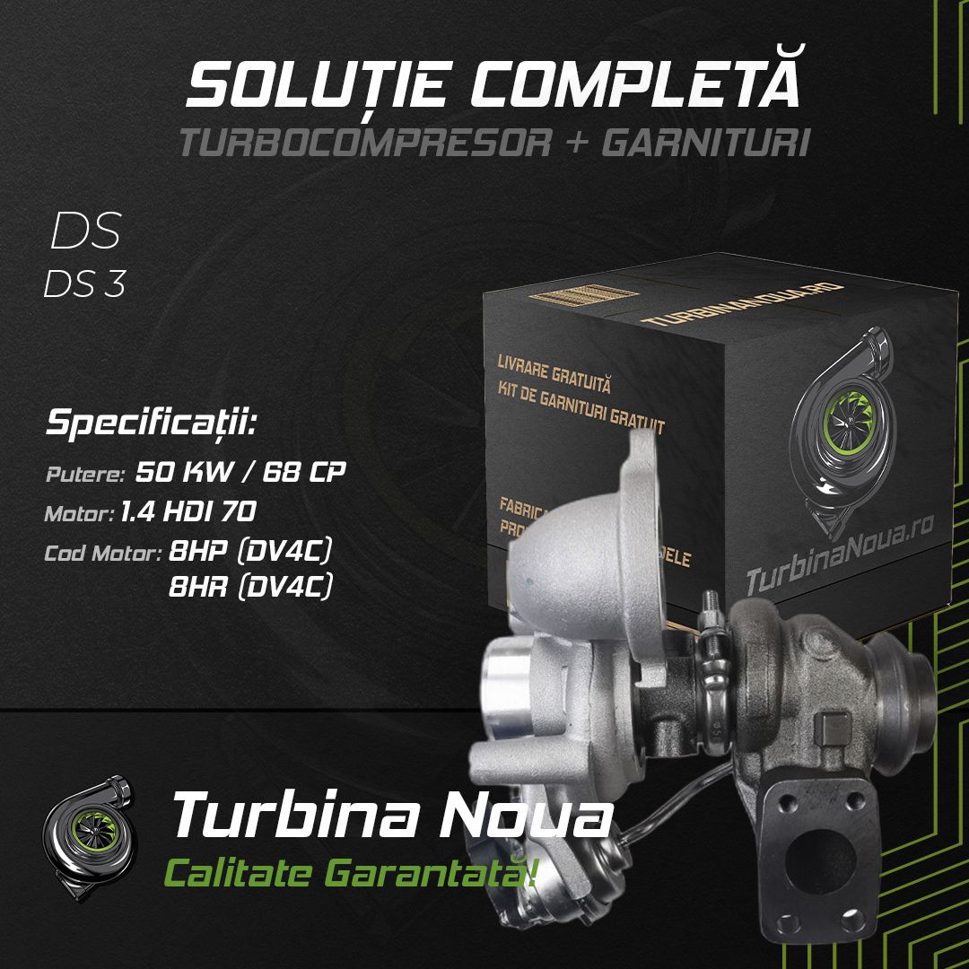 Turbina DS DS 3 1.4 HDi 70 50 KW / 68 CP Noua - Image 2