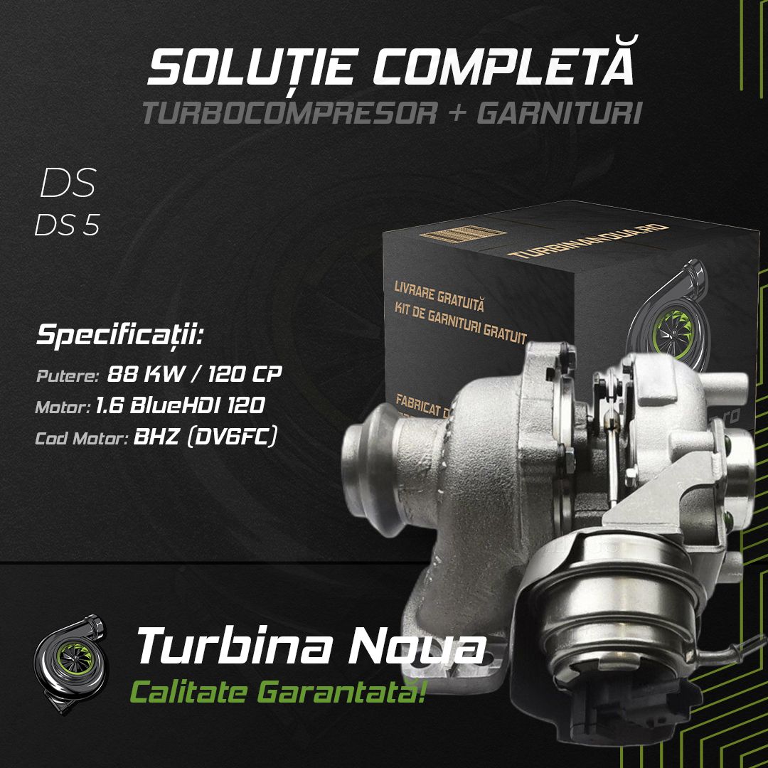 Turbina DS DS 5 1.6 BlueHDi 120 88 KW / 120 CP Noua - Image 2