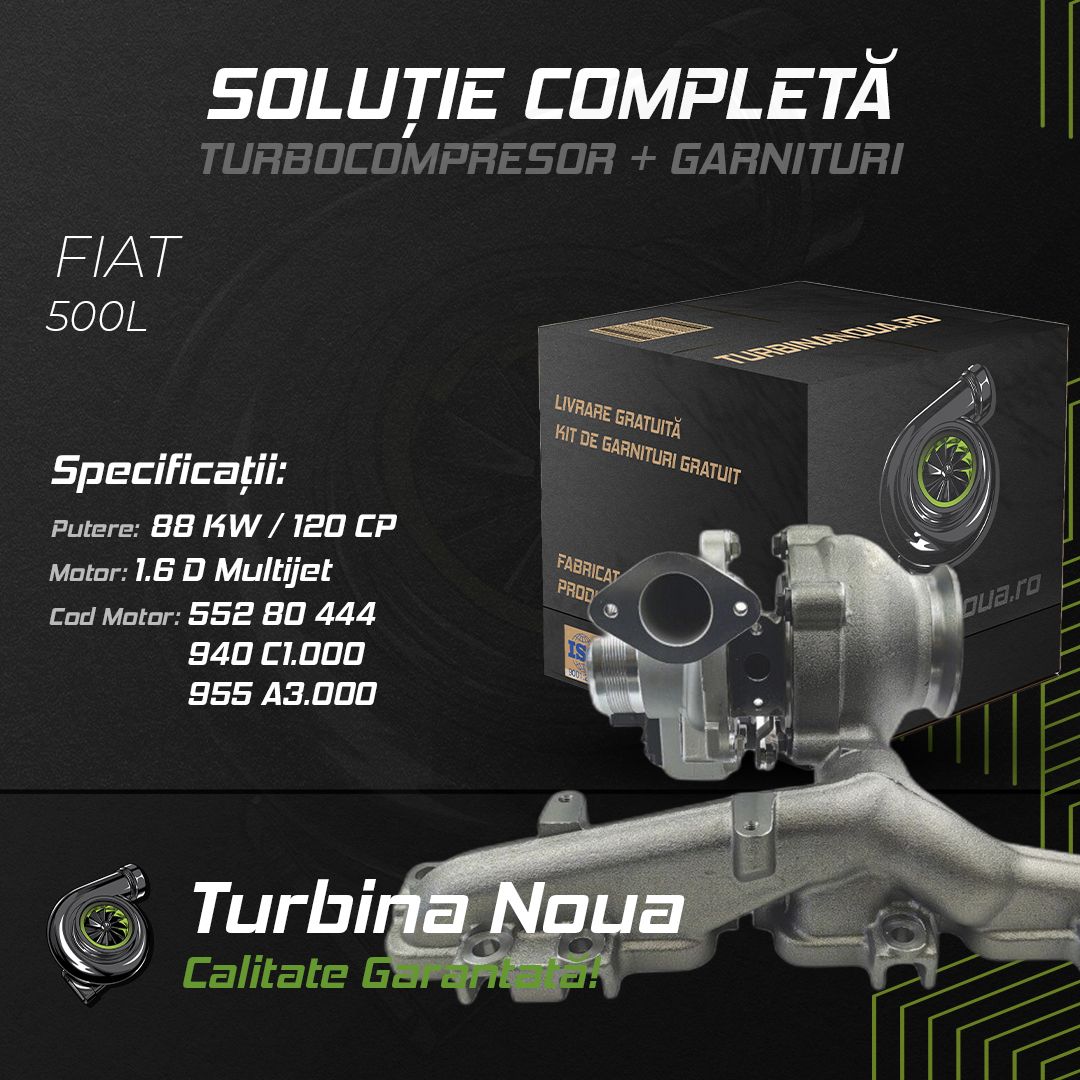Turbina FIAT 500L 1.6 D Multijet 88 KW / 120 CP Noua - Image 2