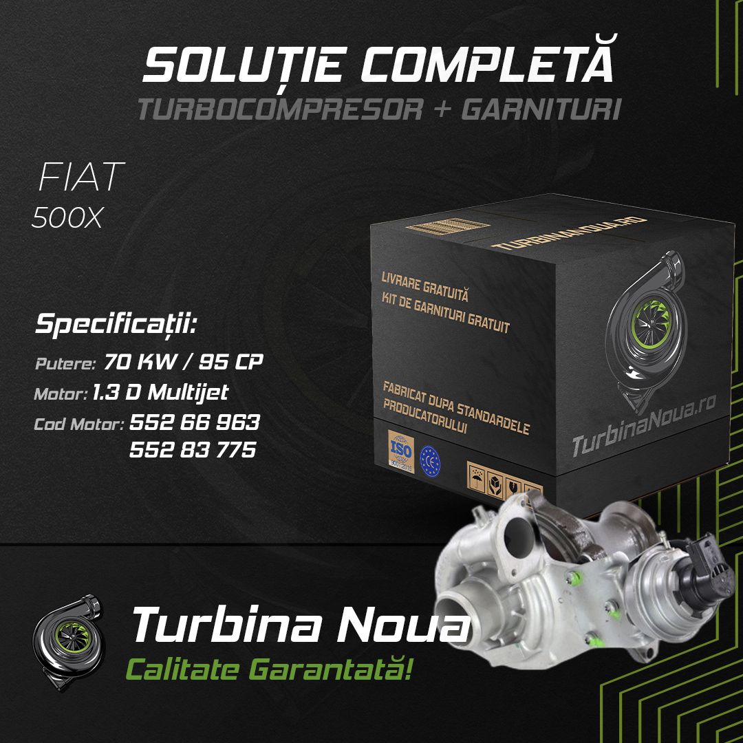 Turbina FIAT 500X 1.3 D Multijet 70 KW / 95 CP Noua - Image 2