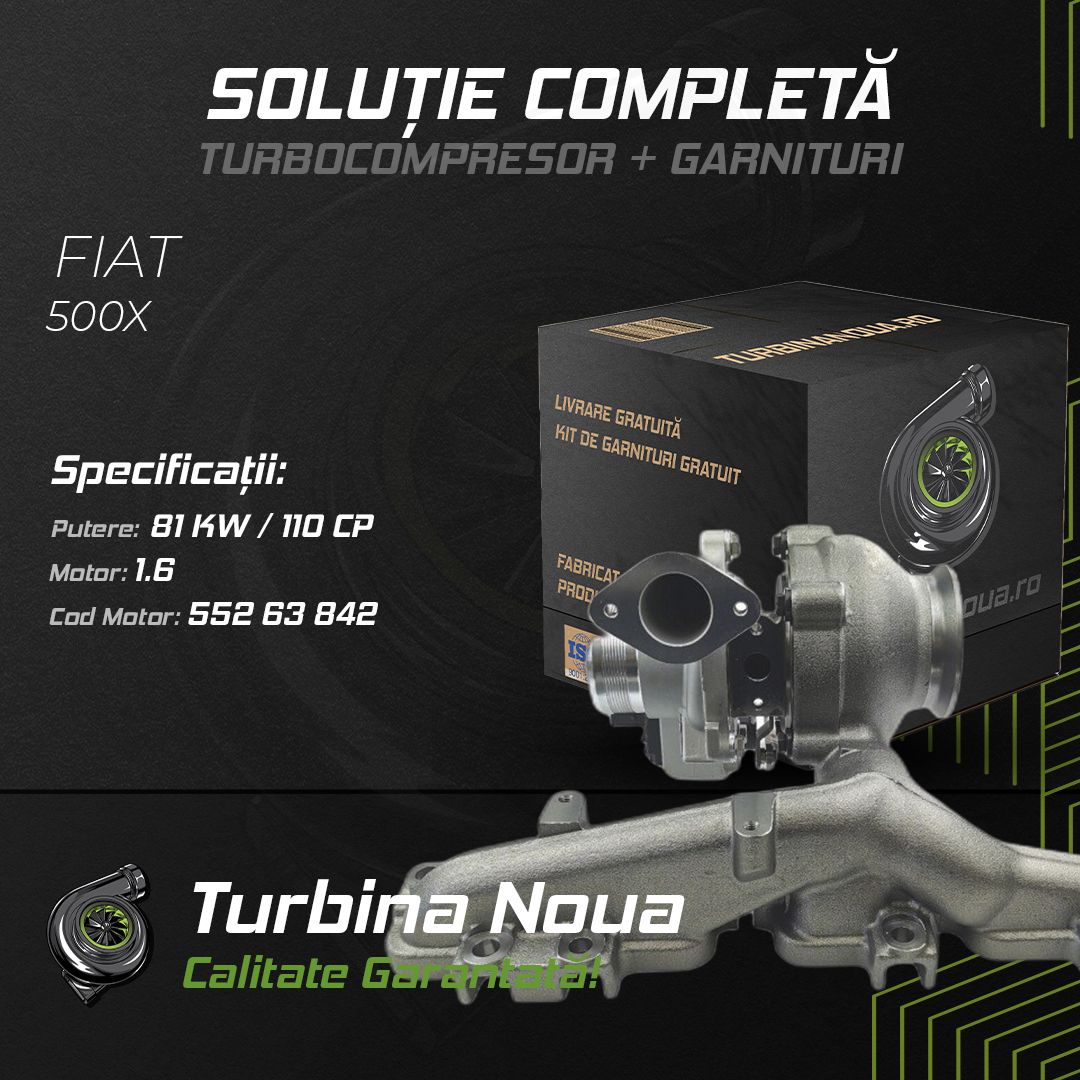 Turbina FIAT 500X 1.6 81 KW / 110 CP Noua - Image 2
