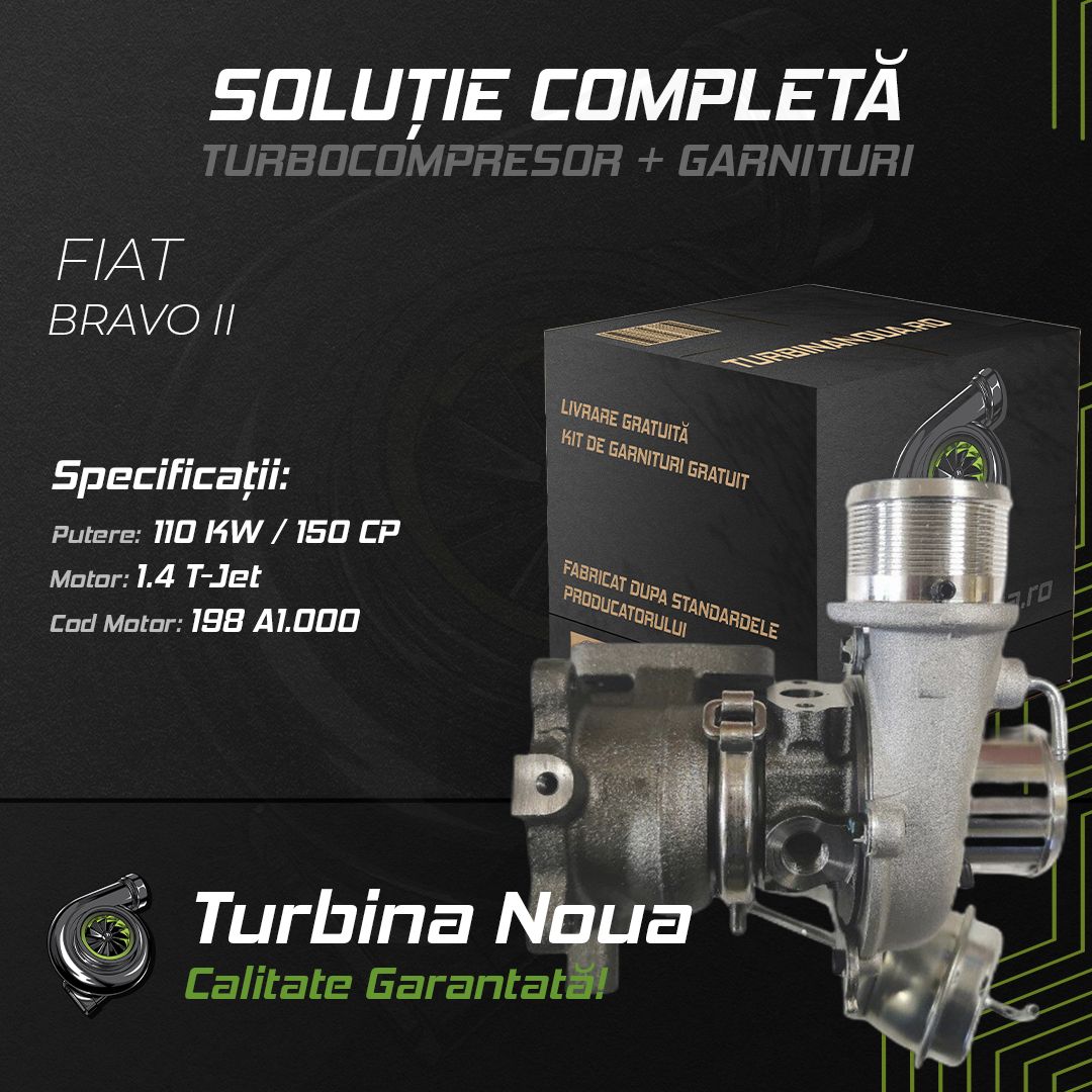 Turbina FIAT BRAVO II 1.4 T-Jet 110 KW / 150 CP Noua - Image 2