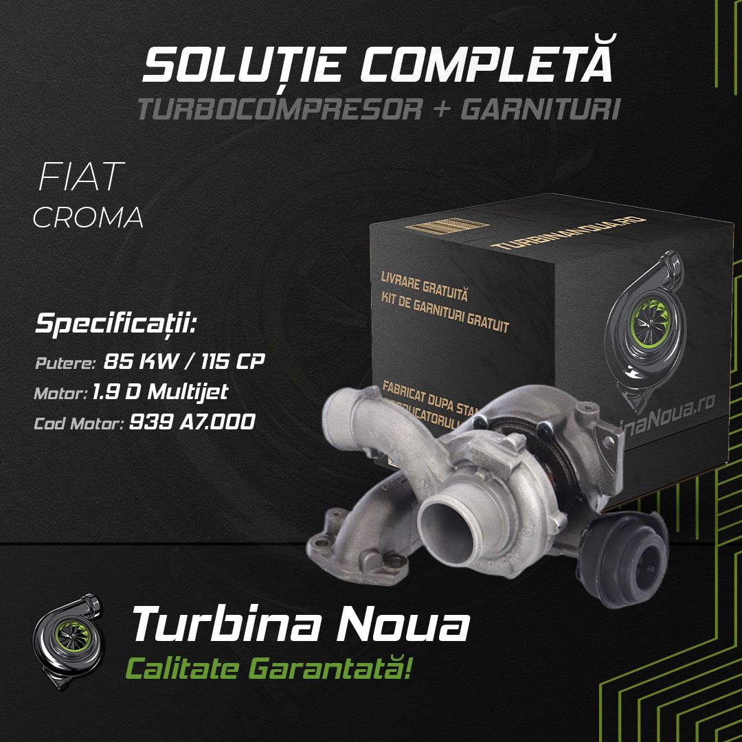 Turbina FIAT CROMA 1.9 D Multijet 85 KW / 115 CP Noua - Image 2